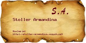 Stoller Armandina névjegykártya